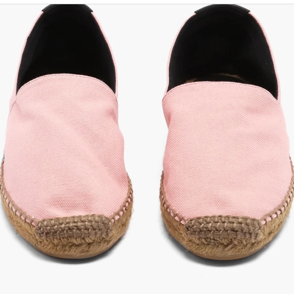 Saint Laurent pink logo espadrille nwb 39.5 - Picture 3 of 6
